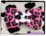 Haarspange Skull Leo Bow Pink