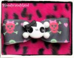 Haarspange Skull crossbones & hearts